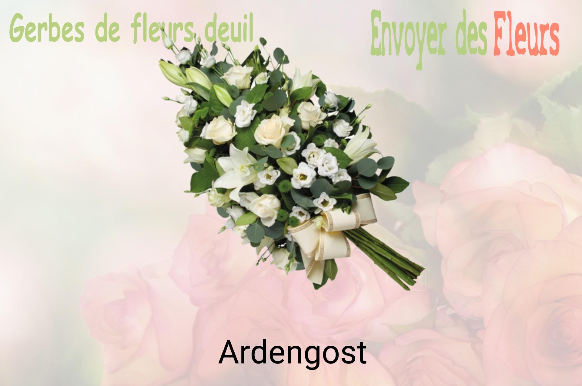 Gerbe de fleurs de deuil livrée à Ardengost